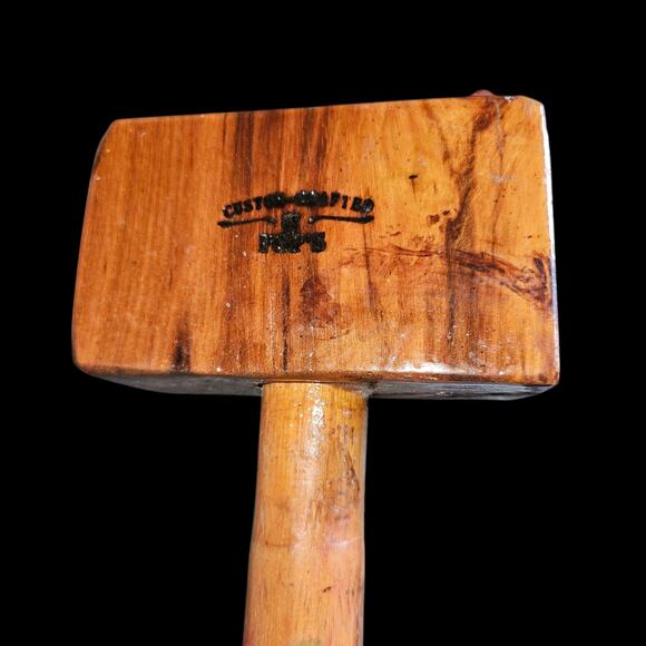 Vintage Custom Crafted Wooden Mallet Hammer – Hand Made Carpenter Tool - Picture 2 of 7